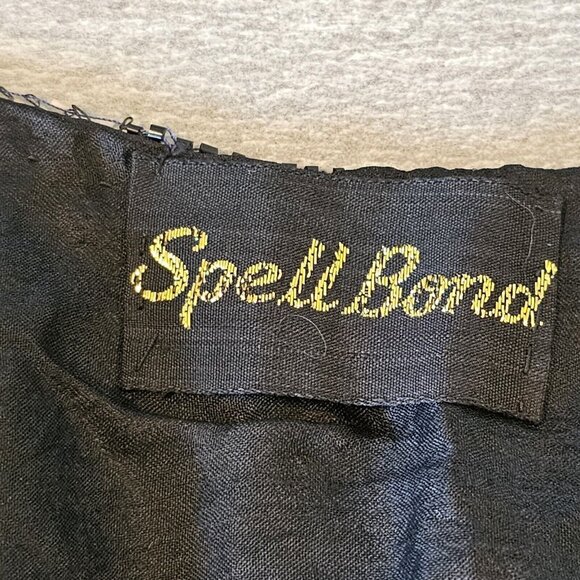 80s Womens Small Black Mermaid Sequins Tank Evening Blouse Silk Cocktail NWT - Picture 8 of 12